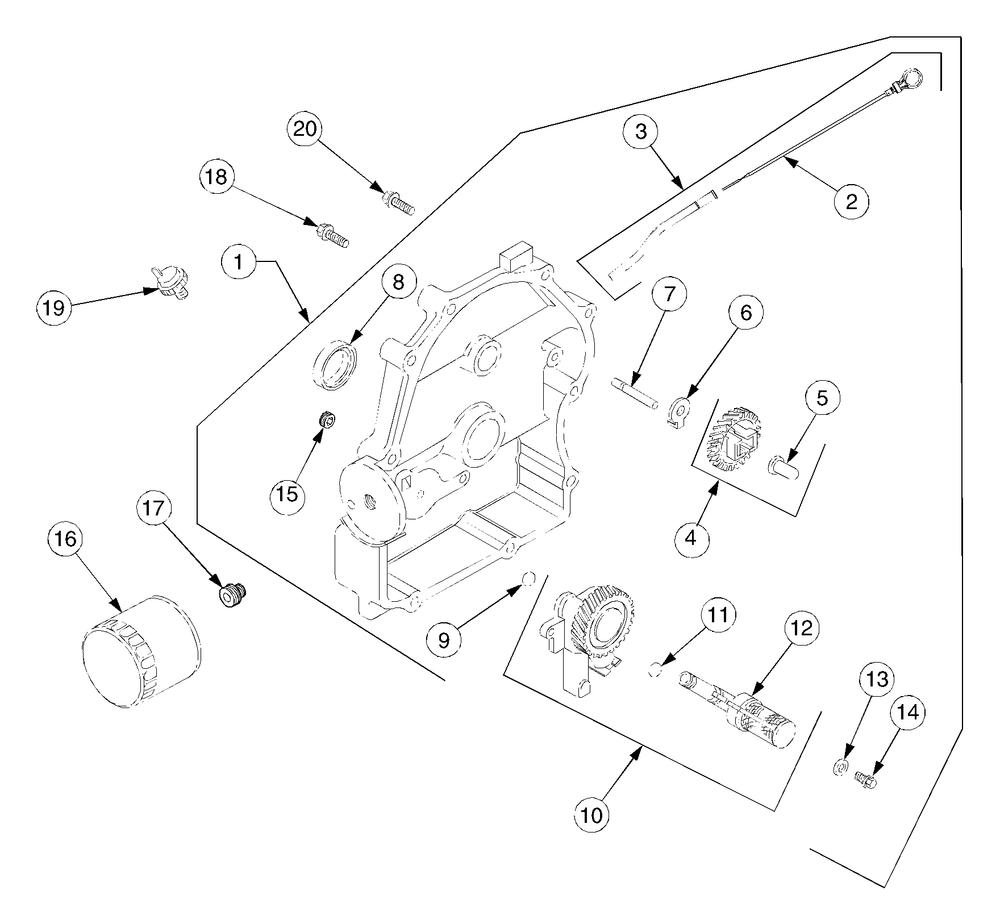Oil Pan And Lubrication Diagram and Parts List for GT2544 K015-Before-13A2D7L710 Cub Cadet Lawn Tractor